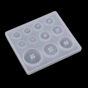 

Assorted Size Bead Button Shaped Silicone Mold for DIY Jewelry Making Mould Resin Cabochon Pendant DIY Tools