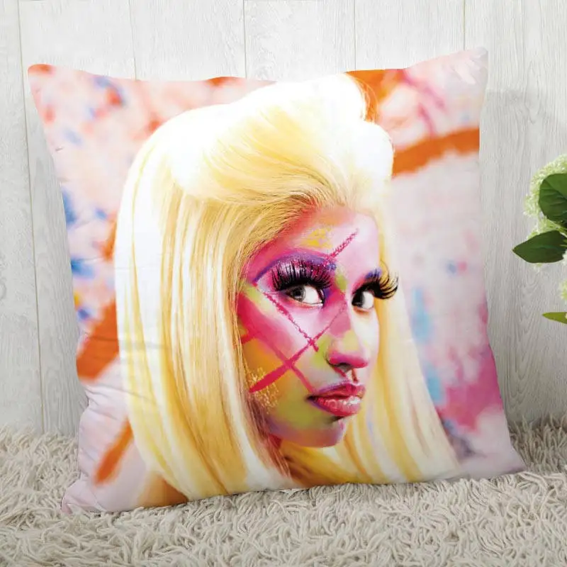 Пользовательские наволочки Nicki Minaj квадратная наволочка Рождественская Наволочка на молнии наволочка 40*40 см, 45*45 см(с одной стороны - Цвет: Pillowcase 5
