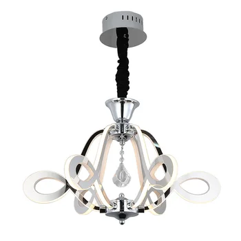 

Modern Popular Living Room Bedroom Study Luminous LED Chandelier Simple Library Restaurant Cafe Hardware Acrylic Hanging Lights
