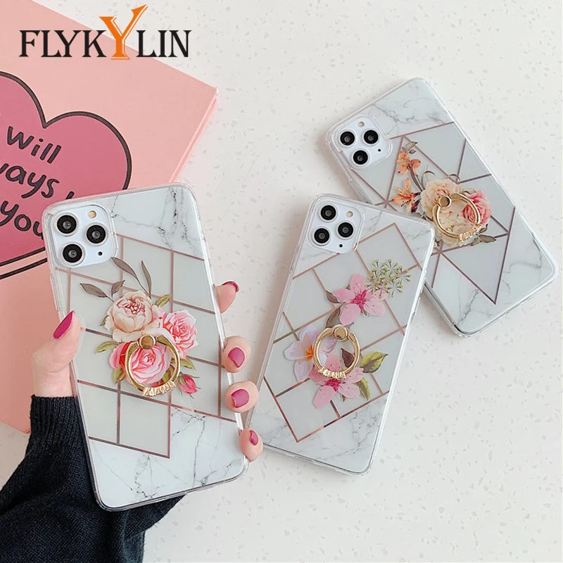 FLYKYLIN кольцо стенд чехол для телефона iphone 11 Pro Max X XS XR 7 8 Plus задняя крышка роскошный