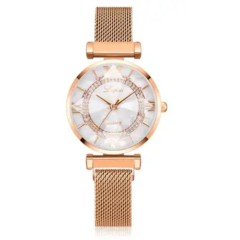 

Simple Women Watch Trend Magnet Buckle Milan Belt Elegant Woman Quartz Mesh Belt Watch Fashion Ladies Wrist Watch WM1154