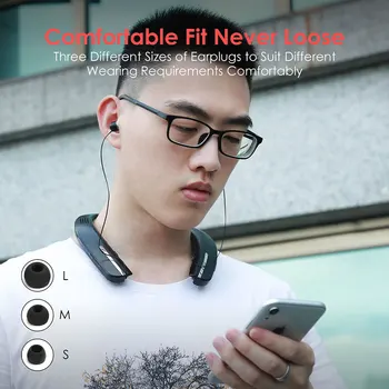 

Wearable Wireless Speaker with Retractable Earbuds Bluetooth 5.0 Headphones Speaker 2 in 1 Sports Sweatproof Noise Cancelling