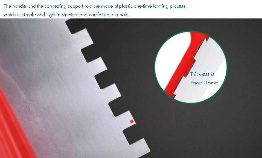 8x8 мм/6x6 мм из нержавеющей стали штукатурка чистовой шпатель с квадратной насечкой противоскользящая пластиковая ручка скребок для плитки