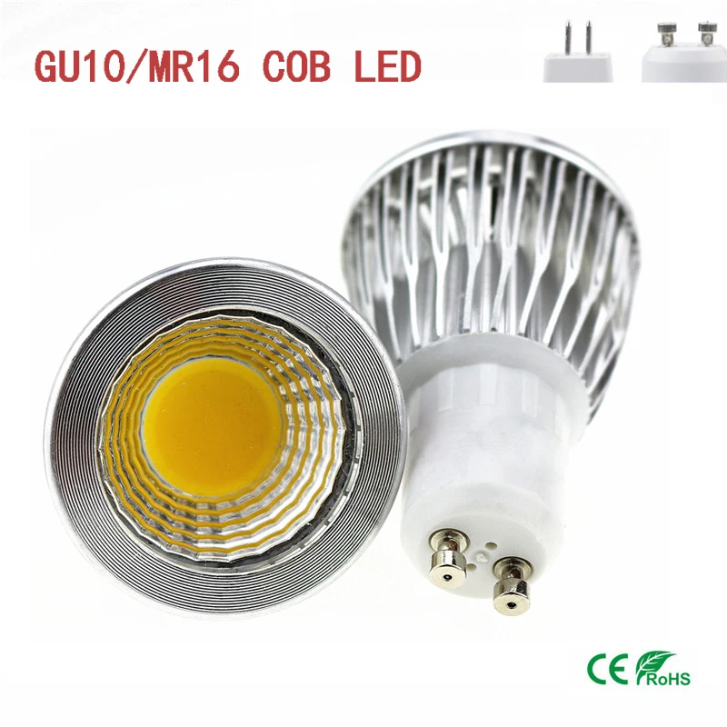 

Bright MR16 12V 9W 12W 15W Dimmable LED COB Spotlight Warm White/Cool White GU10 110V 220V LED lamp bulb Replace Halogen Lamp