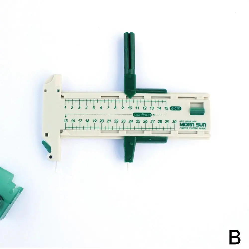 Циркуль Круглый нож термоусадочная пленка режущий инструмент для лоскутного шитья Круглый Компас бумажный нож для лоскутного шитья - Цвет: B