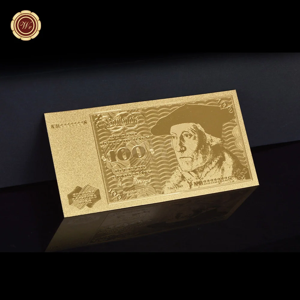 Germania Banconota In Lamina D'Oro Marchio Tedesco Valuta Mondiale Denaro Falso Banconota Commemorativa Nota Souvenir Regalo Aziendale Per La Raccolta