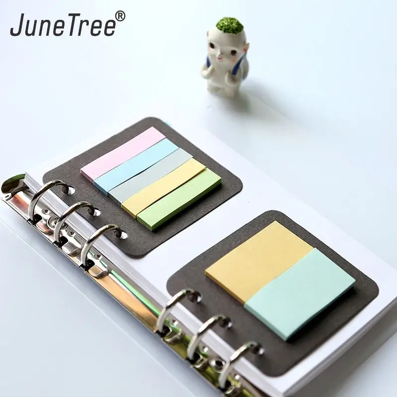 

ring book Universal Hand written color Index Sticker notebook Craft Paper Vintage Style School Stationary Supplies kawaii