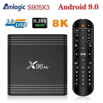 

X96 Air Amlogic S905X3 Quad Core Android 9.0 TV BOX USB 3.0 4GB 32GB/64GB Wifi 4K 8K X96Air 2GB 16GB Media Player Set Top Box
