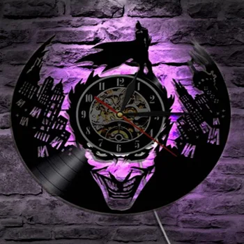 

Batman vinyl record living room personalized wall clock led fashion creative simple wall clock