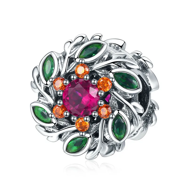 SCC1062 Bamoer, Рождественская коллекция, 925, серебряное кольцо, очаровательный браслет, сделай сам, Bijoux, для женщин, хорошее ювелирное изделие, для изготовления, праздничные подарки - Цвет: SCC1062