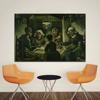 

The Potato Eaters By Van Gogh Canvas Posters Prints Wall Art Painting Oil Decorative Picture Modern Living Room Home Decoration