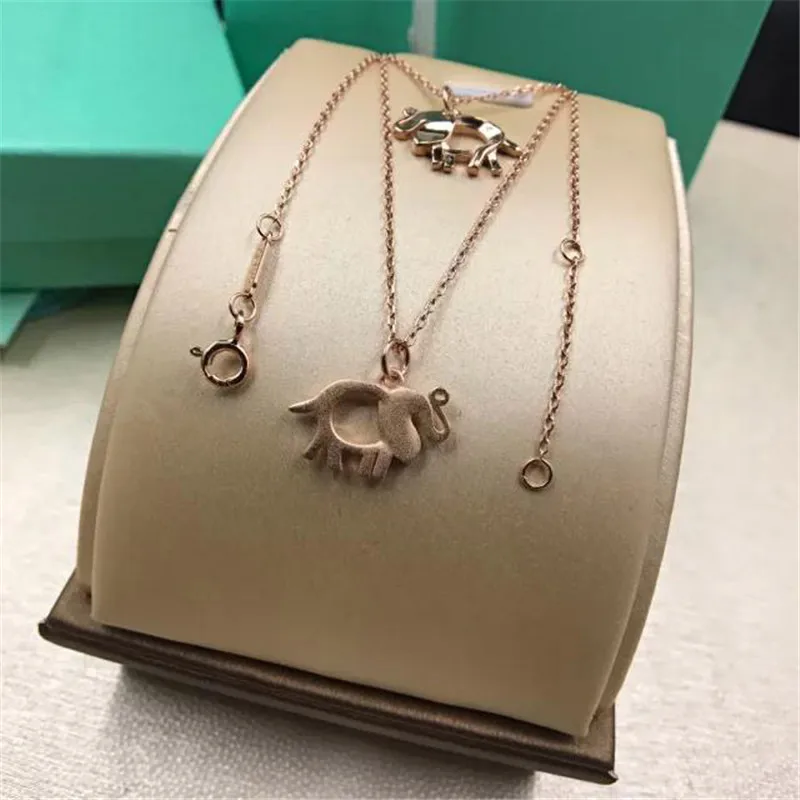 

TIF 925 sterling silver necklace with rose gold creative animal shape. Glamour original temperament girls gift free shipping