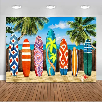 

Mocsicka Tropical Backdrop Surfboard Backdrop for Photography Beach Backdrop Hawaii Backdrop Summer Backdrop Decoration for Part