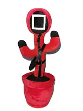 Peluche de Cactus dansant, jeu de calmar, voix chantante, jouets interactifs pour filles, décoration, cadeau amusant pour enfants, 2021