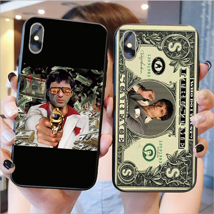 Для iPhone X XS MAX XR Scarface World Мягкий силиконовый чехол для телефона 11 Pro 6 6S 7 8 Plus черный |