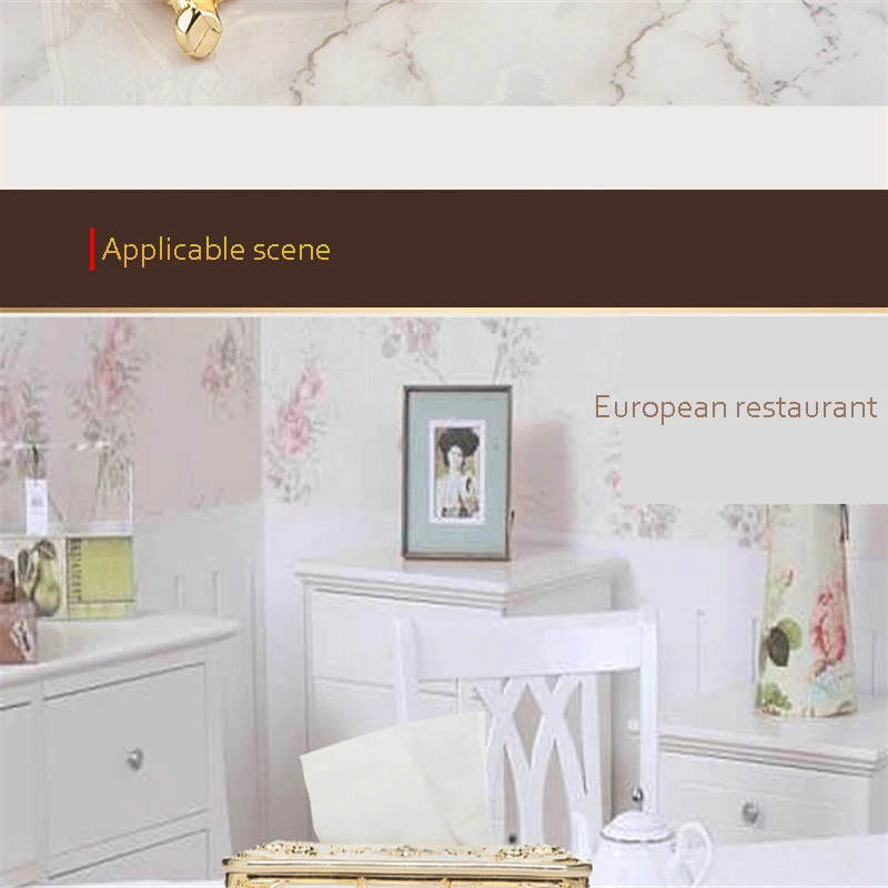 Kreative schlafzimmer büro schreibtisch tissue box Europäischen luxus papier box universal papier box familie KTV hotel auto lagerung papier handtuch – Detail 18