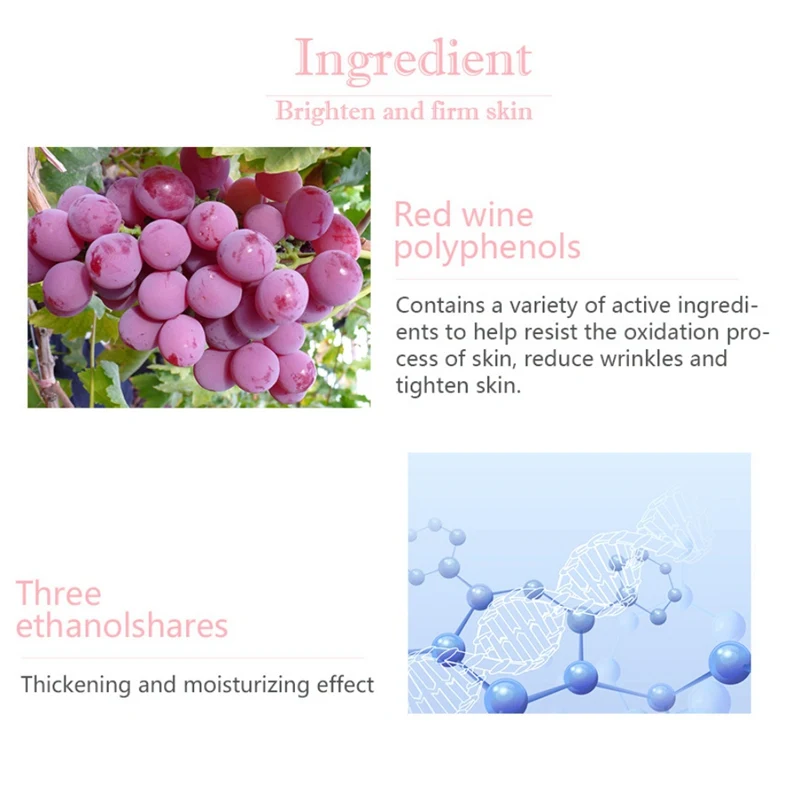 Red Wine Sleep Mask Essence Moisturizing Oil-control Firming Skin No-clean Mask Improve Skin Dark Rough Brighten Complexion
