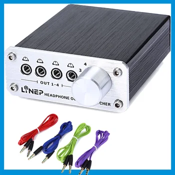 

A985 4 Input 4 Output Digital Audio Signal Switch Earphone Headphone Headset Transmission Switch 3.5mm Multi-Channel