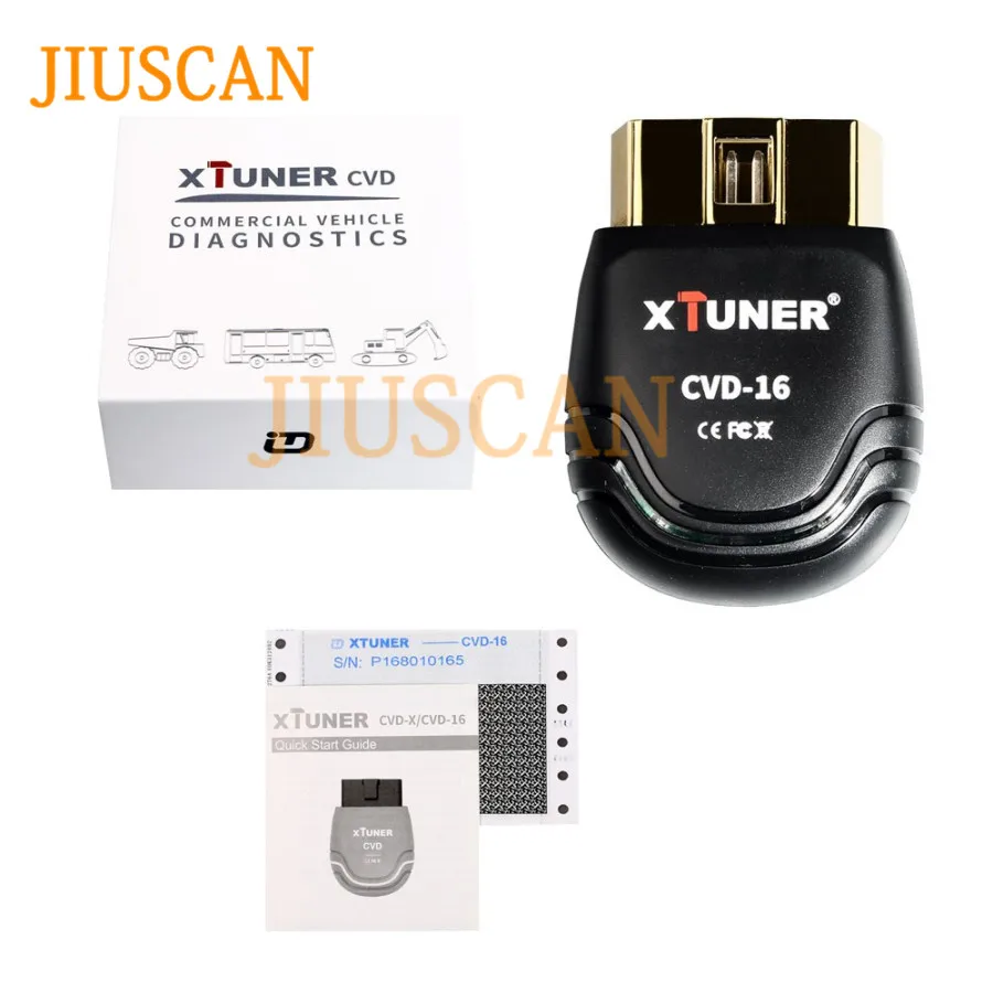 JIUSCAN XTUNER CVD 16 CVD-16 диагностический инструмент для тяжелых грузовиков автомобильный диагностический инструмент Android Bluetooth OBD2 сканер