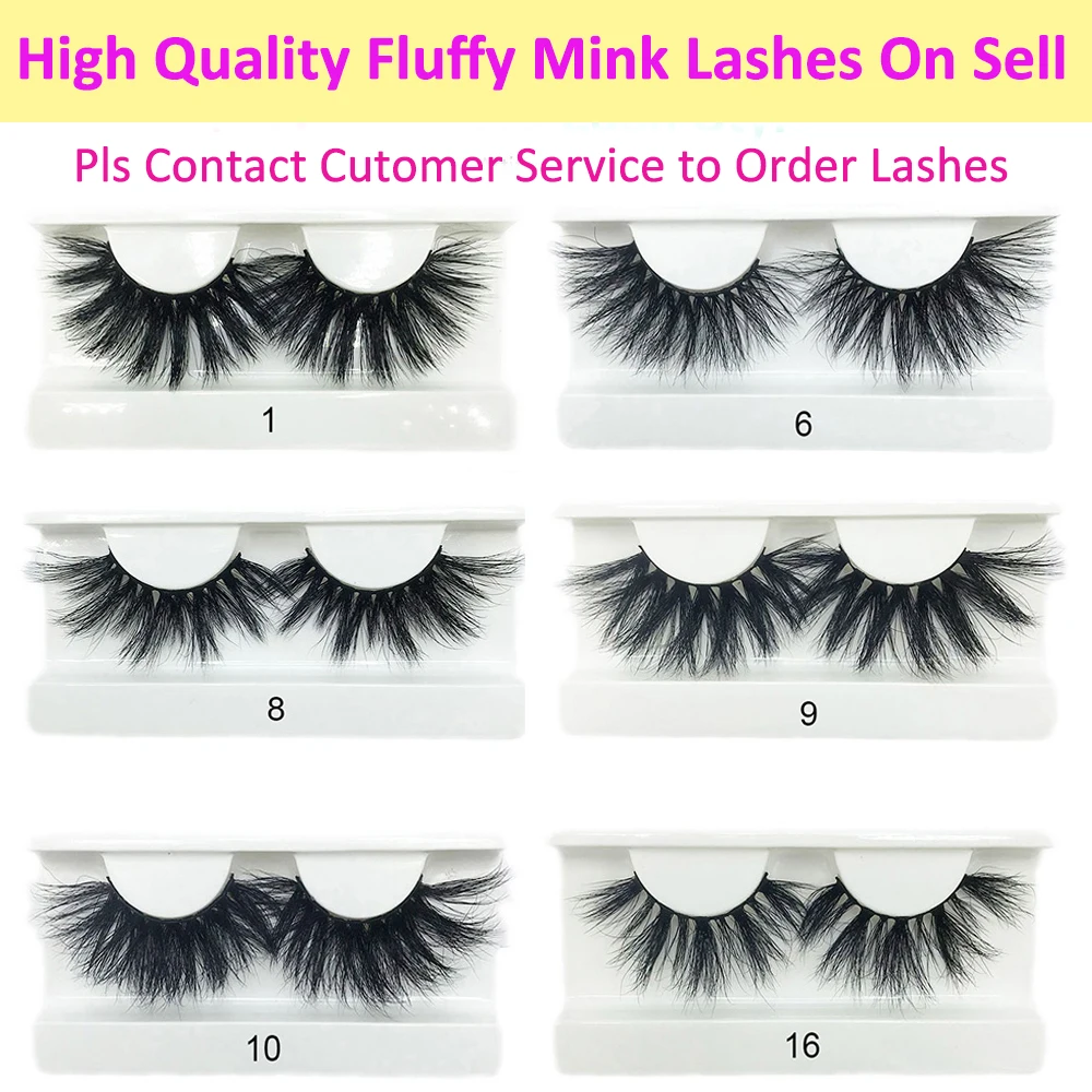 Wholesale 10/20/50/100Pcs Fluffy Fake Eyelashes 25MM Mink Lashes Packaging Boxes Magnetic Thick 5D Eyelash Case Bulk Makeup 6