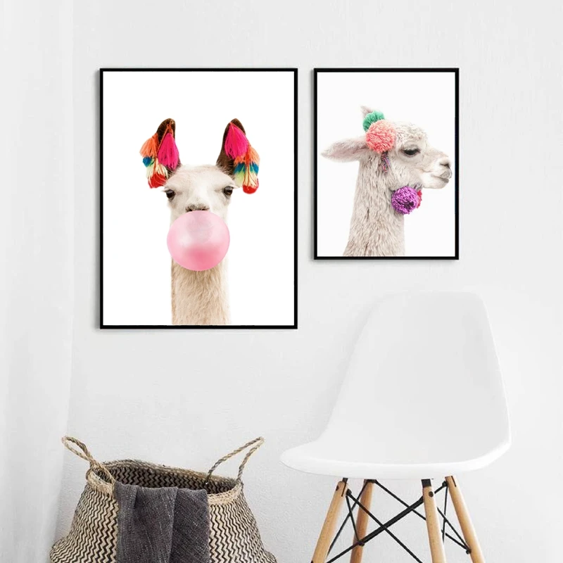 Baby Alpaca Wall Art Print