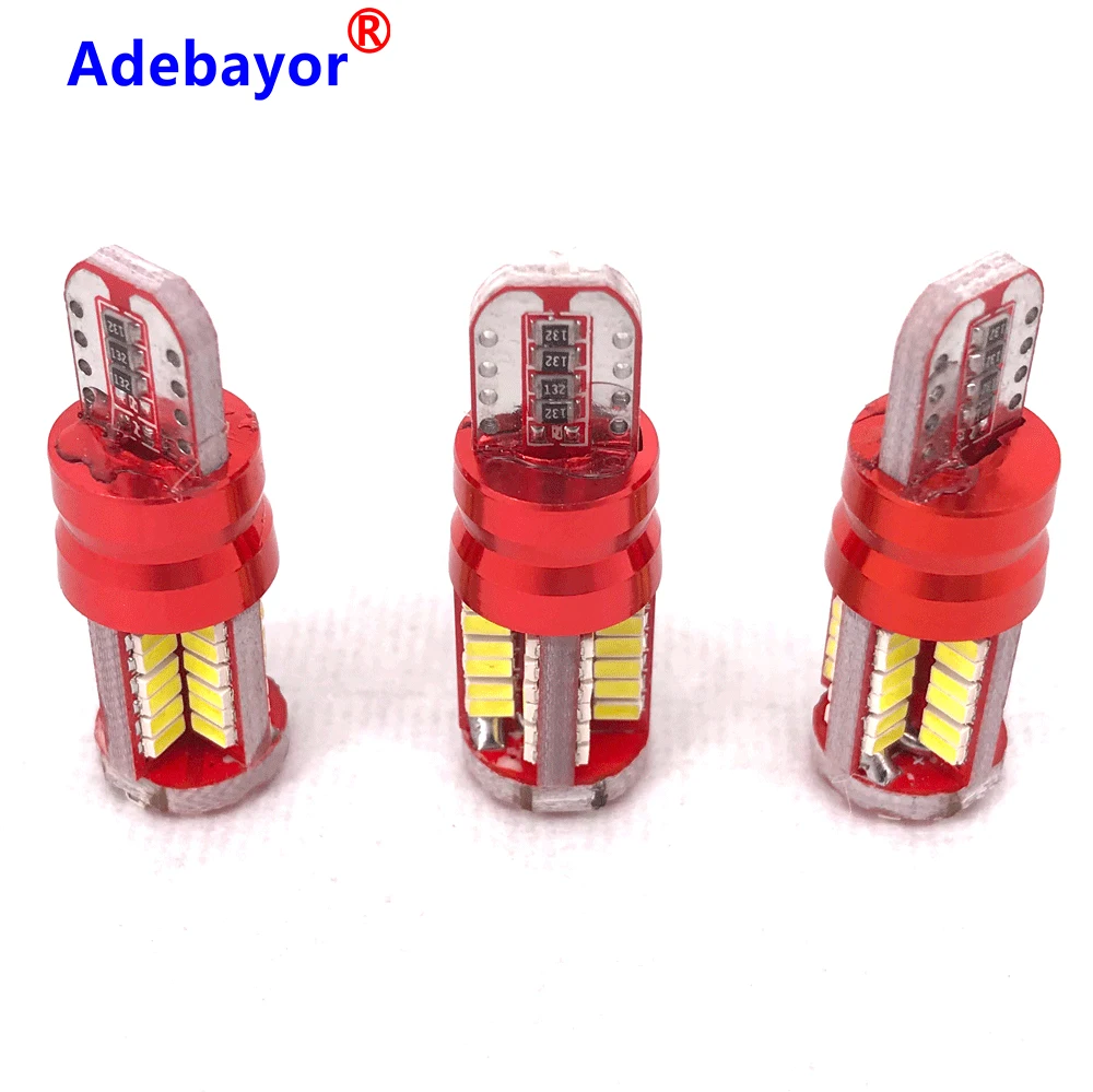 100pcs T10 57 SMD 3014 LED Canbus Error Free auto Marker Lights Bulb W5W 192 194 2825 57SMD Car Wedge Tail Side lamps 12V 100X