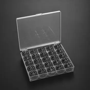 

25/36Pcs Sewing Machine Bobbins Spools Empty Bobbins Spools Sewing Machine Plastic Storage Box For Home Sewing Accessories Tools