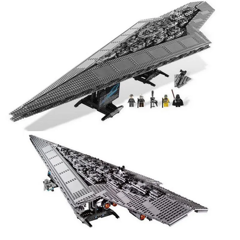 Cheap 05028 Star Wars Emperor Fighters Ship Execytor Super Star Destroyer 3208pcs Building Block Toys Compatible with 10021