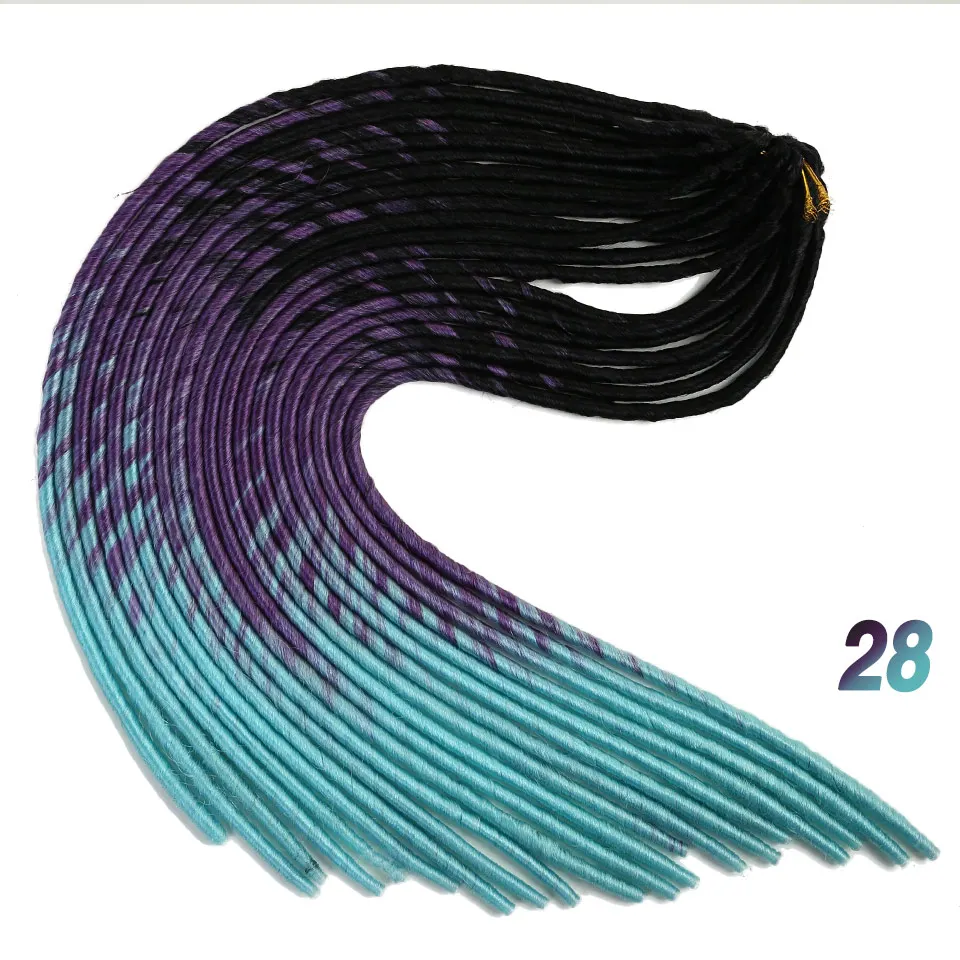 AOOSOO искусственные Локи 20 дюймов крючком косы мягкие натуральные мягкие синтетические волосы для наращивания для черных женщин 20 прядей 1 шт - Цвет: 28