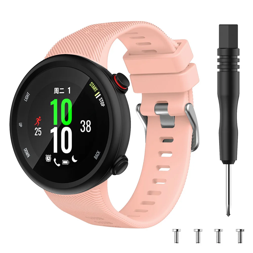 Силиконовый браслет для Garmin Forerunner 45 S, спортивный сменный ремешок для часов Garmin Forerunner 45, умный ремешок для часов