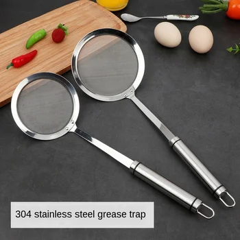 

Durablel Stainless Steel Kitchen Flour Handheld Screen Mesh Strainer Flour Sieve Oil Strainer colander