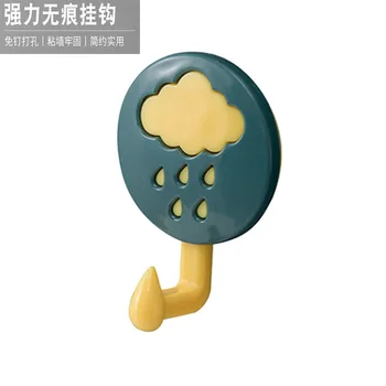 

Stall Supply of Goods Hook Kitchen Wall Hangers Plastic Door Hook Hook in the Bathroom Wall Seemless Coat and Cap Hook