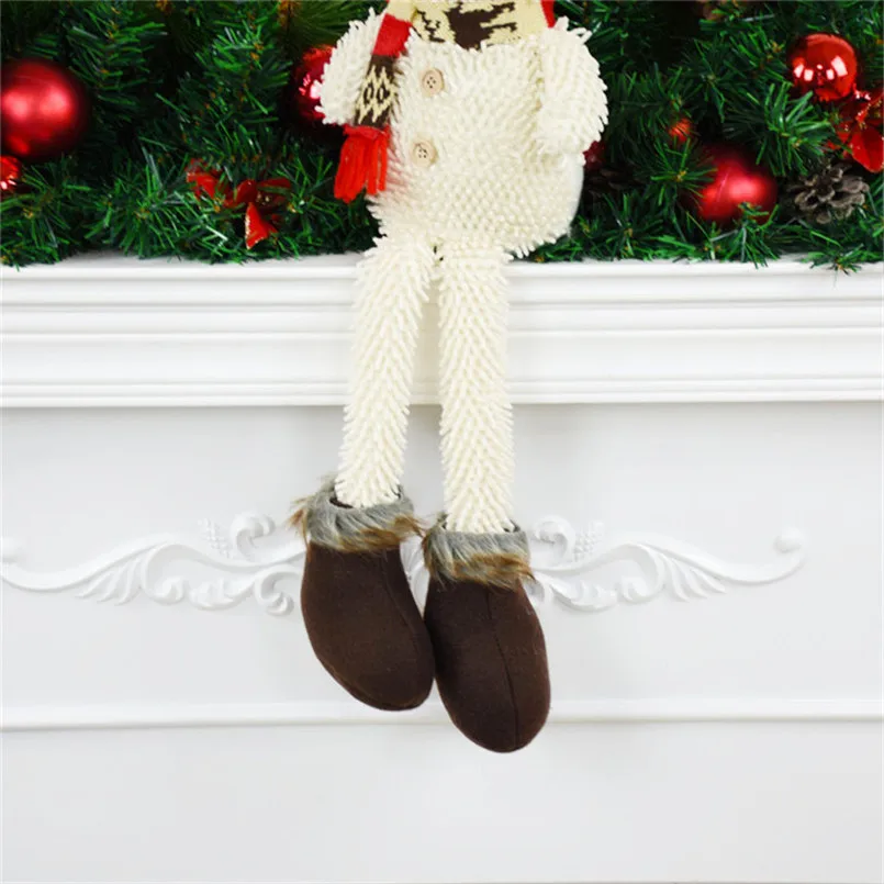 Рождественские подарки на день рождения, год, рождественские фигурки, сидящая Рождественская Кукла-снеговик, украшение, плюшевый снеговик, игрушка Arvores De Natal