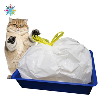 

7Pcs 91.5 × 45.7 Cm Cat Litter Bags Medium And Large Litter Box Handle Bags TLSM