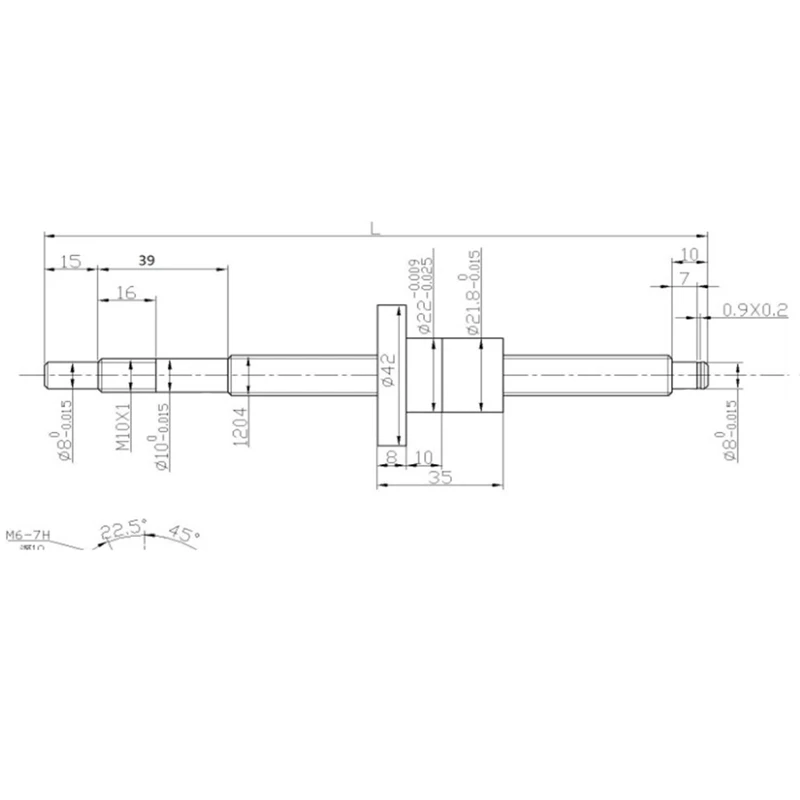 Sfu1204 Set:Sfu1204 Rolled Ball Screw C7 With End Machined(500Mm)+ 1204 Ball Nut+ Nut Housing+Bk/Bf10 End Support+ Coupler