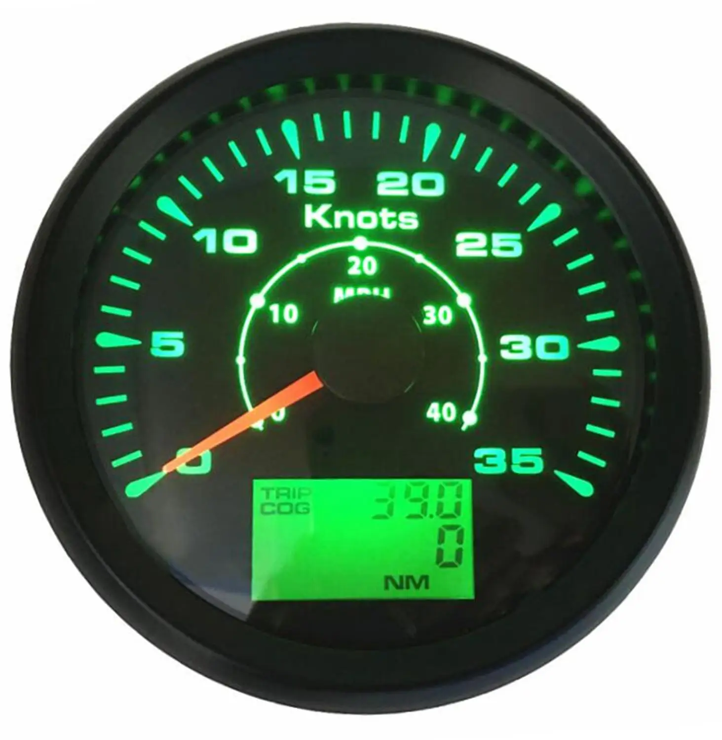 Free Shipping 1pc 035knots Marine Lcd Gps Speedometers 85mm 040mph