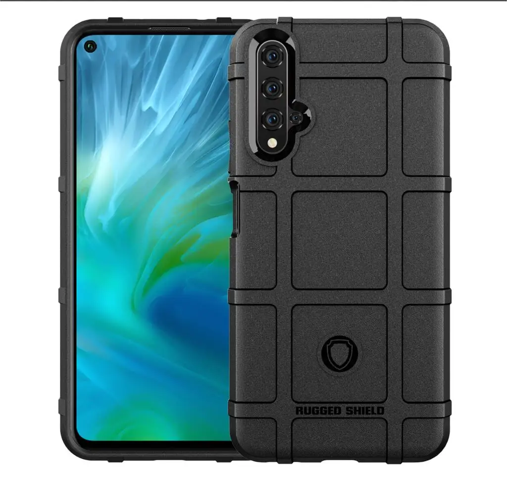 Силиконовый чехол из углеродного волокна для телефона Huawei Nova 5T прочный