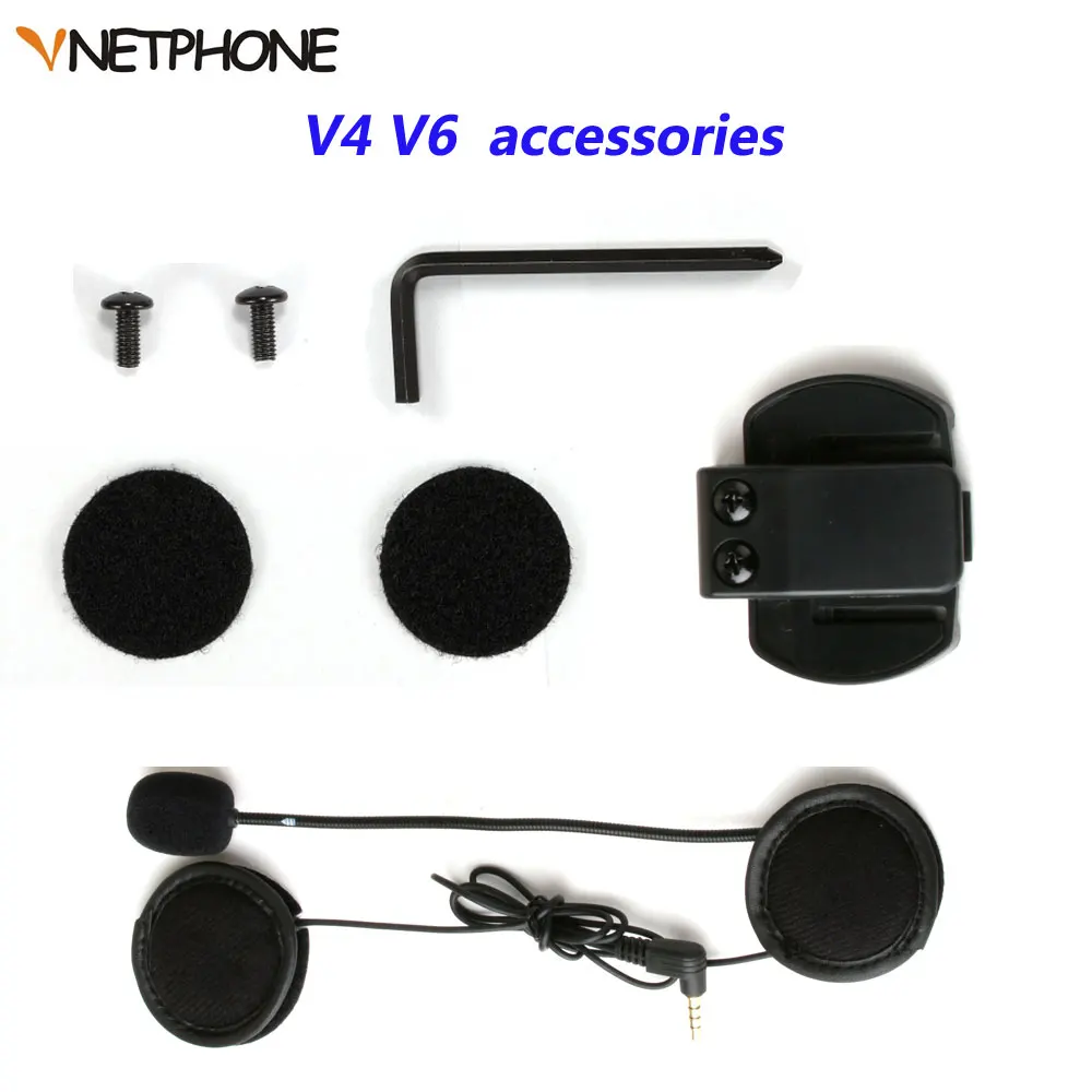3.5MM EJEAS V4 V6 Pro Accessories Earphone Speaker Microphone Clip Motorcycle Helmet Bluetooth Intercom Moto Parts |