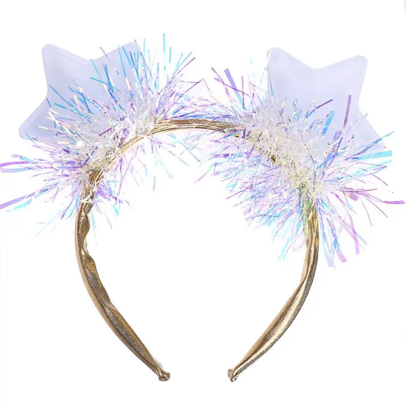 Звезда Boppers мишура Блестки для волос обруч Женщины Девушки счастливый год обруч