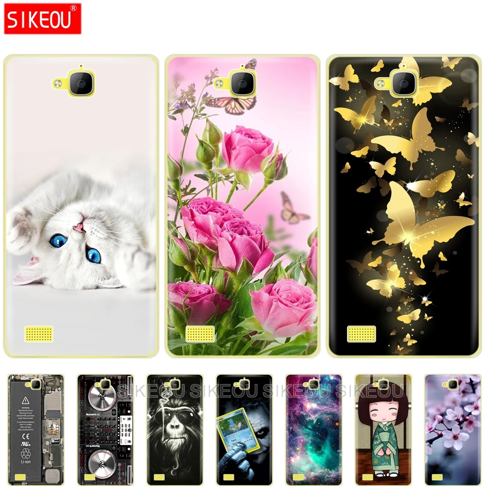 Untuk Huawei Honor 3C Kasus Solf TPU Cellphone Masker Case Pelindung Cover Housing Kulit Masker