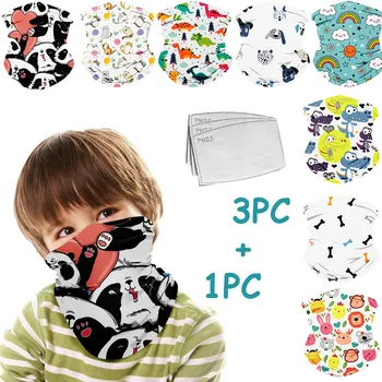 

Kids Windproof Bandana Scarf Dust Masker Cycling Sports masc aghaidhe Protection Face Mask+3PC Filters mascherina Masken