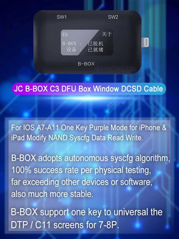 £76.86 Jc B Box C3 Dfu Tool Windows Dcsd Cable For Ios