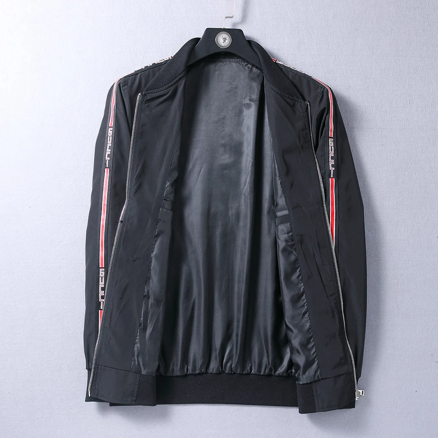 Mens Spring Autumn Jacket coat Slim Stand Collar Casual Business portable solid zipper outwear male Clothing