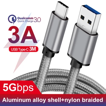

3m 10ft long Cable USB C 3A fast charge for Nintendo USB 3.1 C Type Cable for USBC Charger Samsung xiaomi huawei ZUK LG Phone