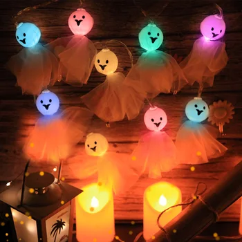 

Festival DIY Garden Indoor 10LEDS Hanging Lantern Light String Event Props Halloween Party 2.5m Skeleton Bedroom Home Decoration
