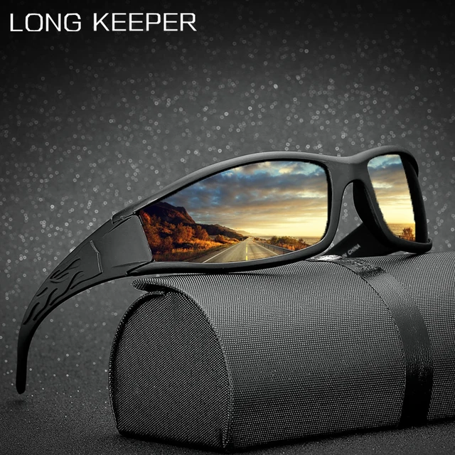 Мужские поляризованные солнцезащитные очки LongKeeper, мужские брендовые антибликовые солнцезащитные очки для вождения автомобиля, винтажные спортивные очки для рыбалки на открытом воздухе UV400 1