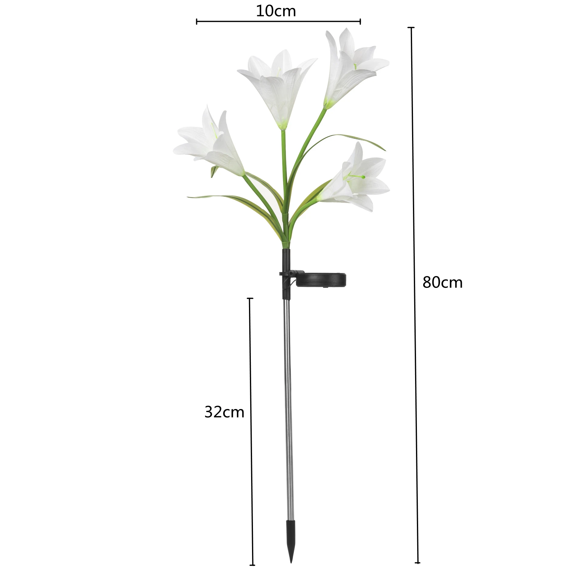 Solar-Powered LED Flower Garden Lights - Waterproof Decorative Pathway Lamps