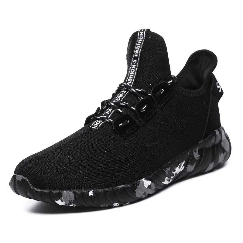 

Spring and Autumn Men's Casual ShoesFlynit Breathable Lace-Up Soft Non-Slip Wear-Resistant Men's Sneakers