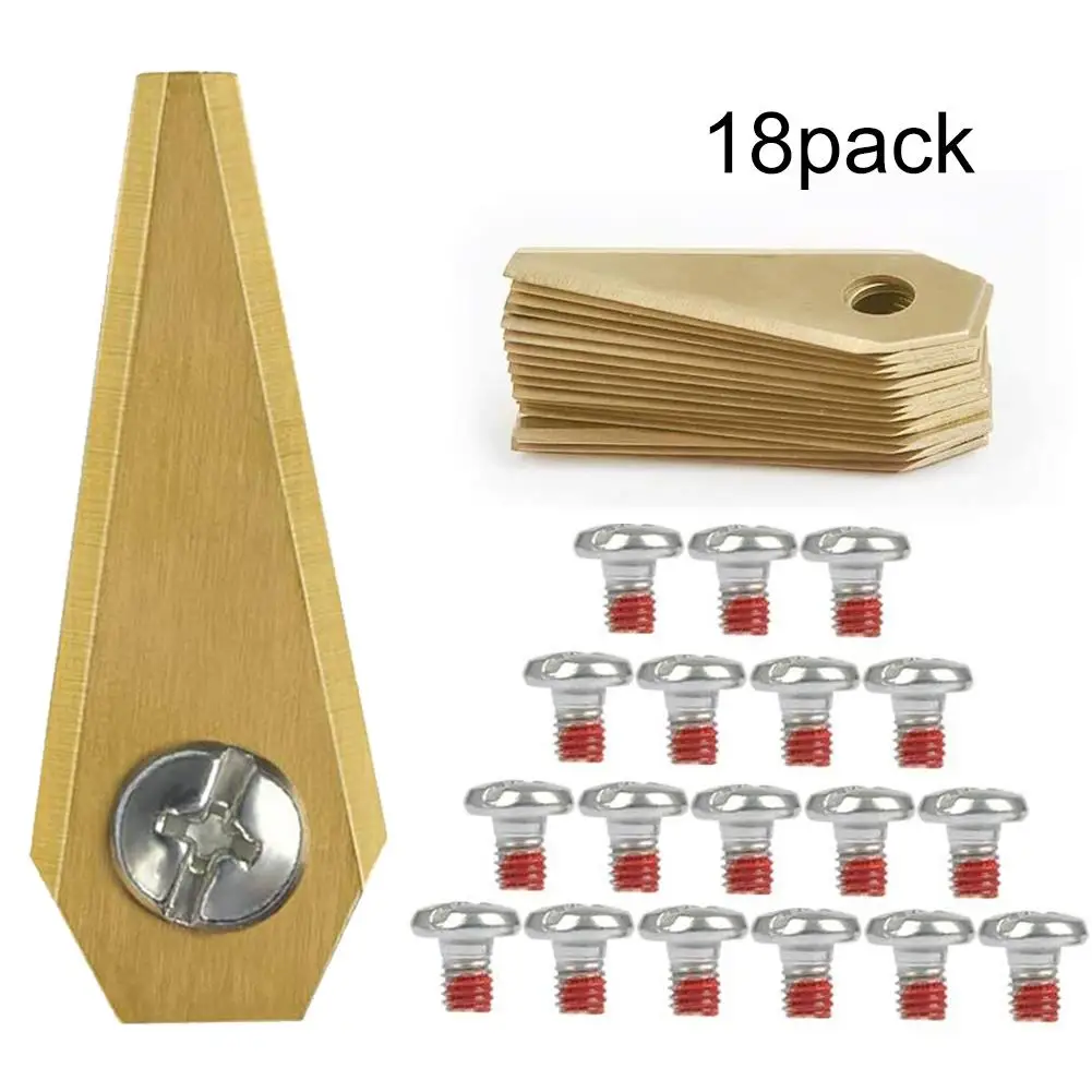 

18PCS 49*19*1MM Robot Mower Replacement Blade Anti-rust Durable Mower Cutter For Bosch Indego Garden Supplies