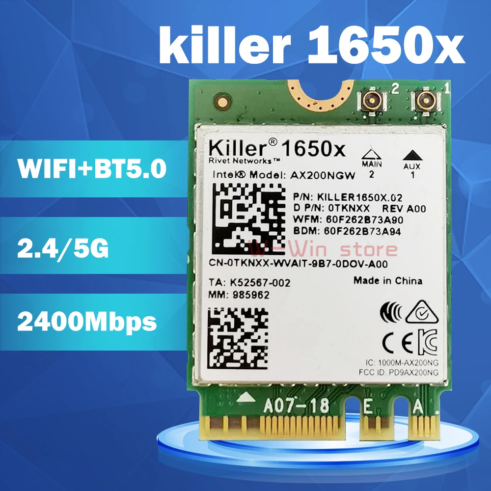 Test de la carte sans fil Killer AX1650, en WiFi 6